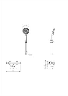 Смеситель для душа Wonzon & Woghand Stay 2 WW-B2016-A-BG с термостатом брашированное золото
